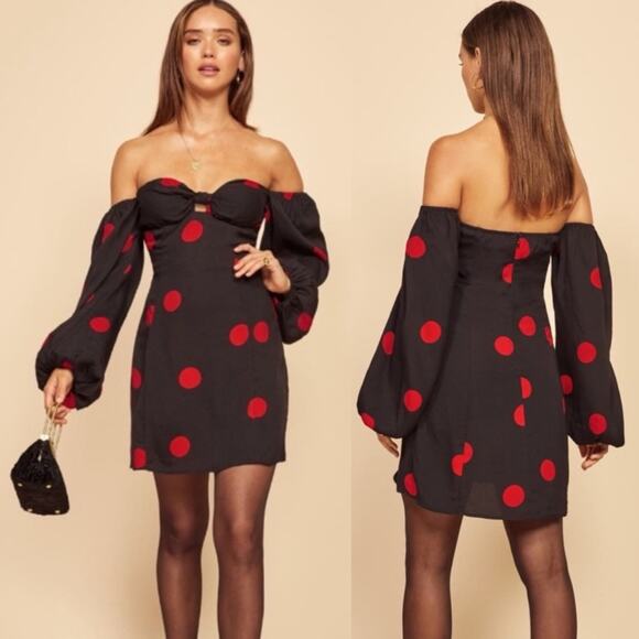 Reformation Roshay Off The Shoulder Dress - Picture 2 of 6